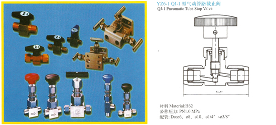 YZ系列气动管路截止阀