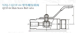 YZQ-3外螺纹球阀