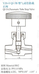 YZ6-8气动管路截止阀